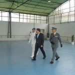 Chegada do Exm. Vereador da Protecção Civil da Câmara Municipal de Lisboa Dr. Carlos Manuel Castro.